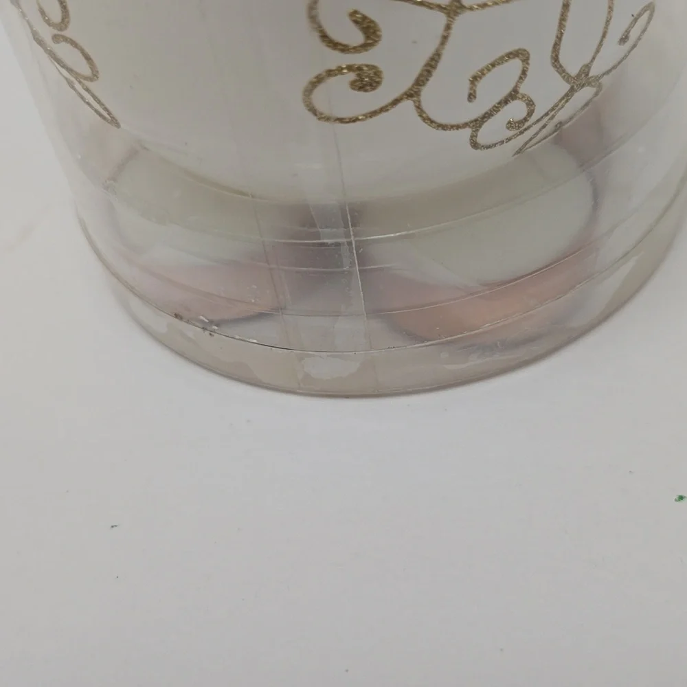 New Sealed Pier 1 Imports Ornament Tea Light Set White Gold
